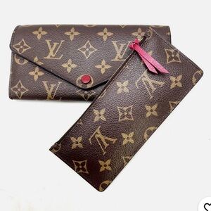 Louis Vuitton Brown Monogram Women's Wallet Set